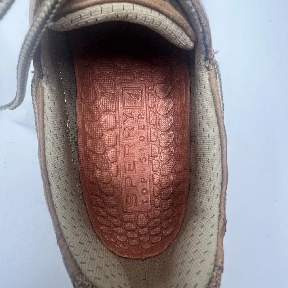 Sperry Top-Sider Sea Kite Sport Moc Men 8.5 Tan Leather Boat Shoes 10528695 NIB